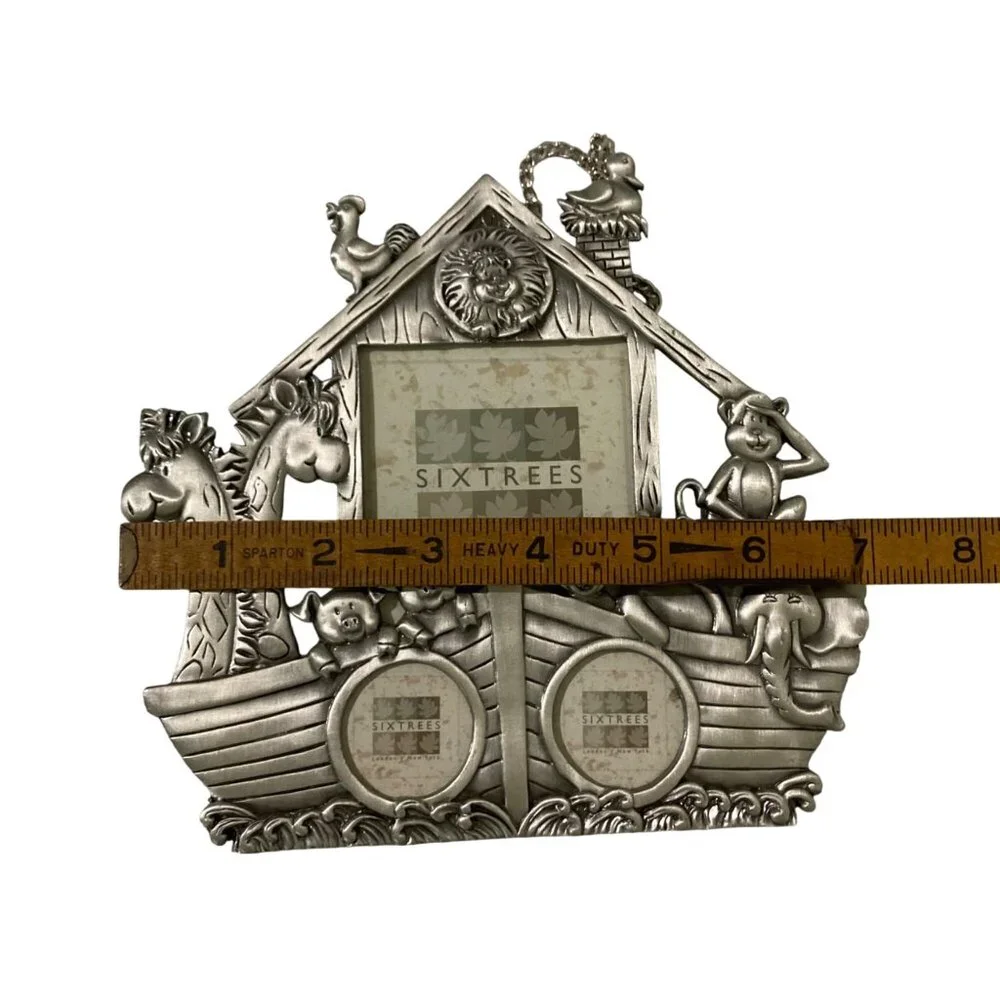 Noahs Ark Pewter Photo Frame With Chain Hanger